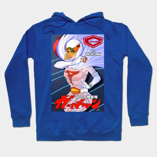 gatchaman jun the swan variant Hoodie by Chardreyes77